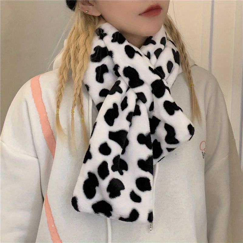 1pc 1pcs Winter Warm Cow Print - Men Accessories For Beach recension och pris
