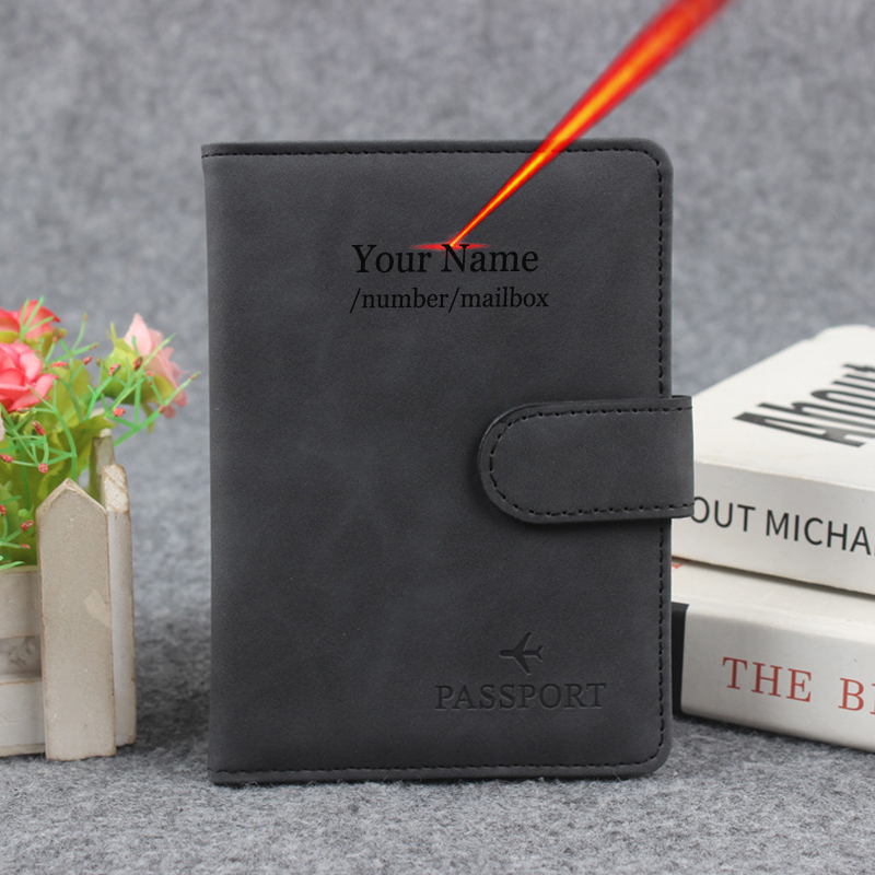 Magnetic Button Passport Cover - Men Accessories Name recension och pris