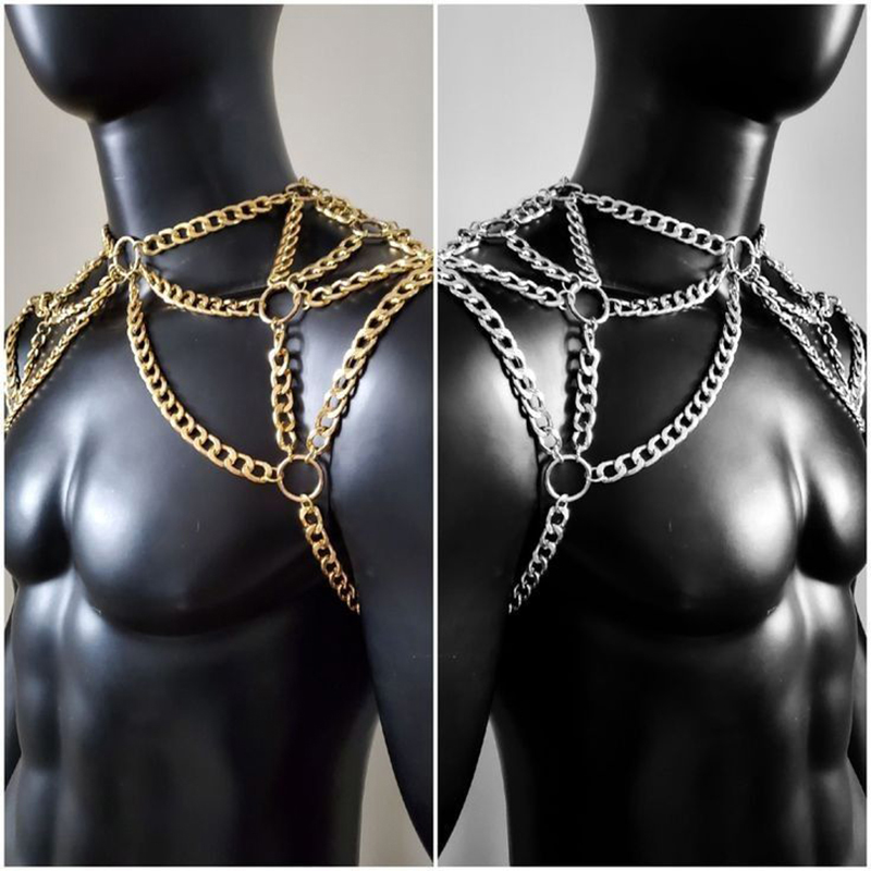 Punk Men Shoulder Body Chain B - Men Accessories For Beach recension och pris