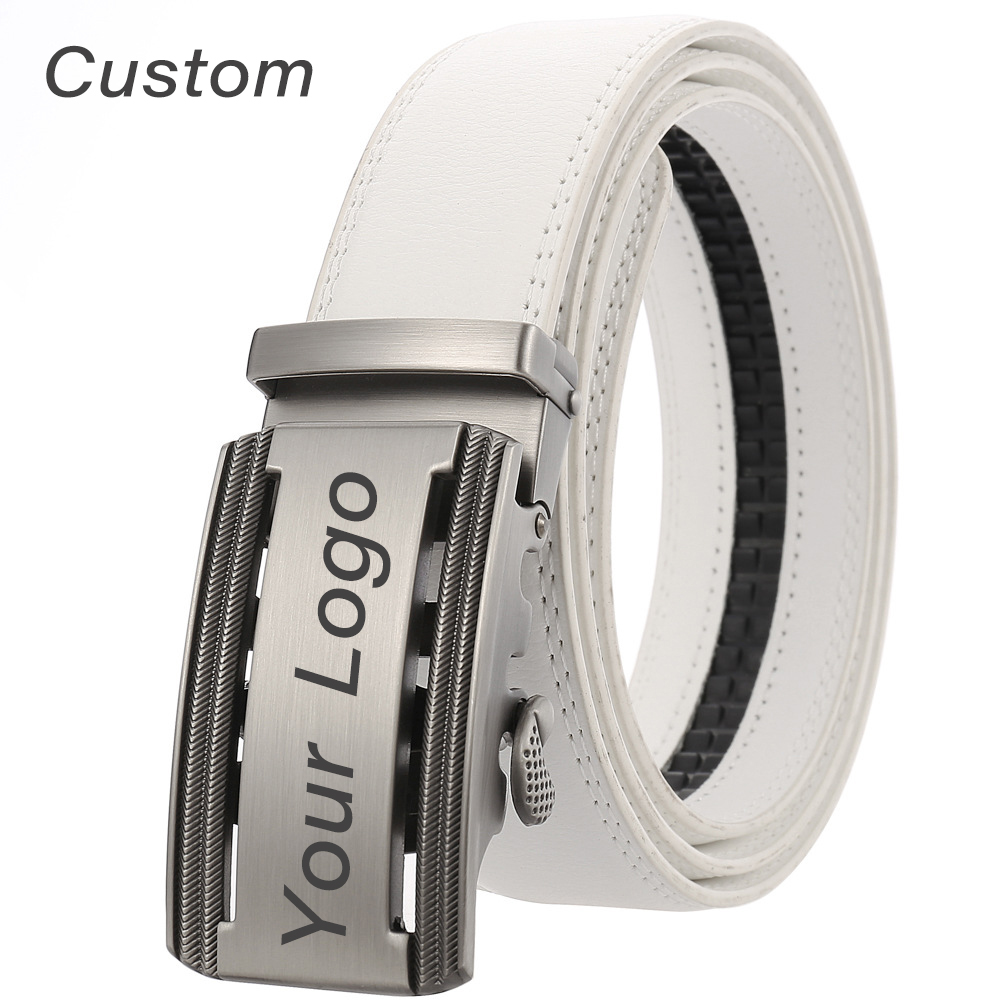 Personalized Mens White Leathe - Men Accessories Name recension och pris