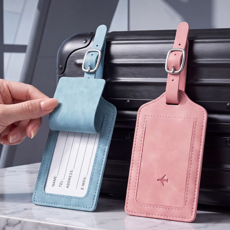 1PC PU Leather Luggage Tag Wom - Men Accessories Name recension och pris
