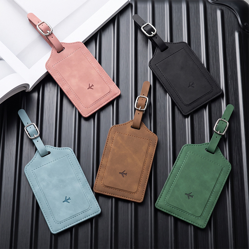 1PC PU Leather Luggage Tag Wom - Men Accessories Name recension och pris