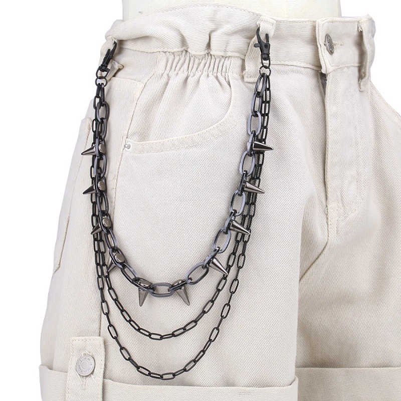 Hip Hop Punk Rock Metal Pants  - Men'S Accessories For Jeans recension och pris