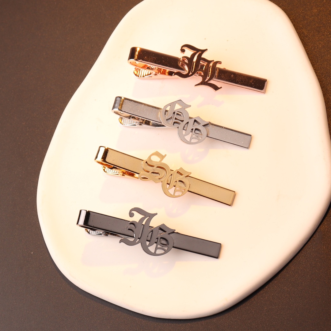 Custom Name Initials Tie Clip  - Men Accessories Name recension och pris
