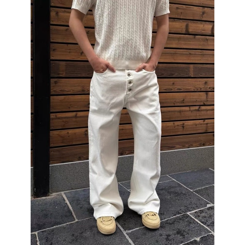 Men's White Wide Leg Jeans Hig - Men'S Accessories For Jeans recension och pris