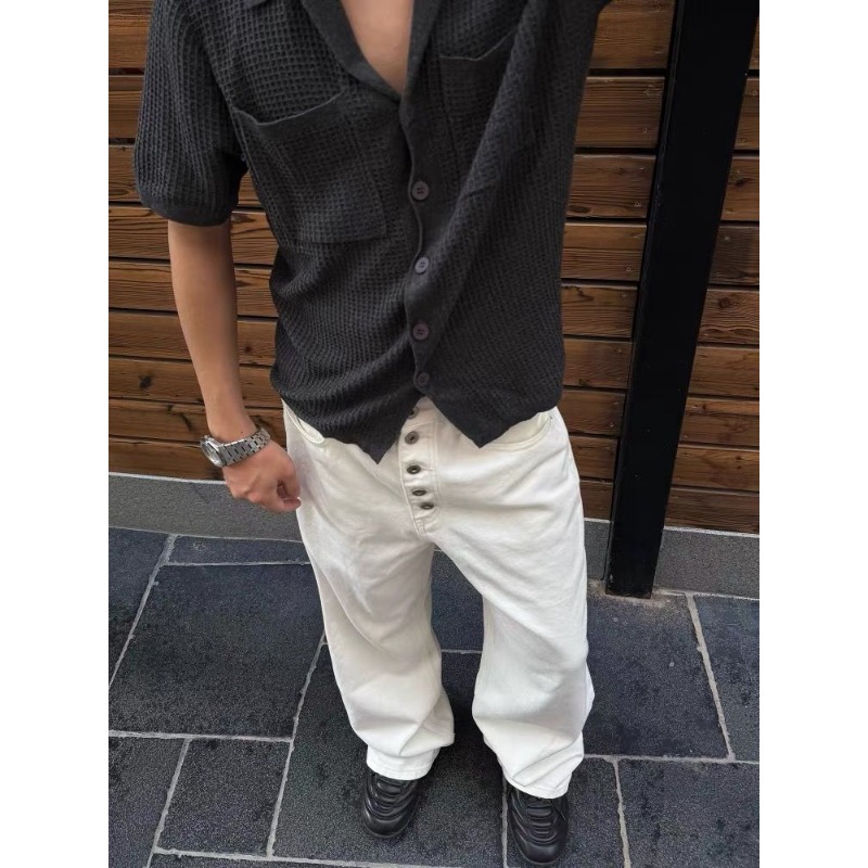 Men's White Wide Leg Jeans Hig - Men'S Accessories For Jeans recension och pris