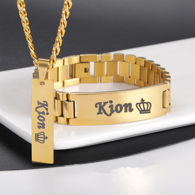 Custom Men Name Necklace Big B - Men Accessories Name recension och pris