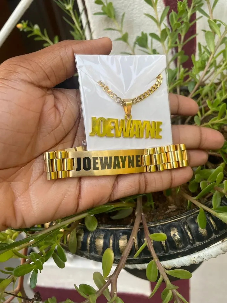 Custom Men Name Necklace Big B - Men Accessories Name recension och pris