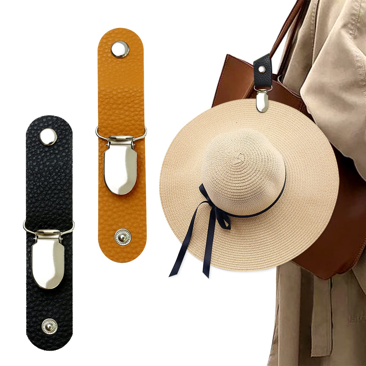 PU Leather Hat Clip for Travel - Men Accessories For Beach recension och pris