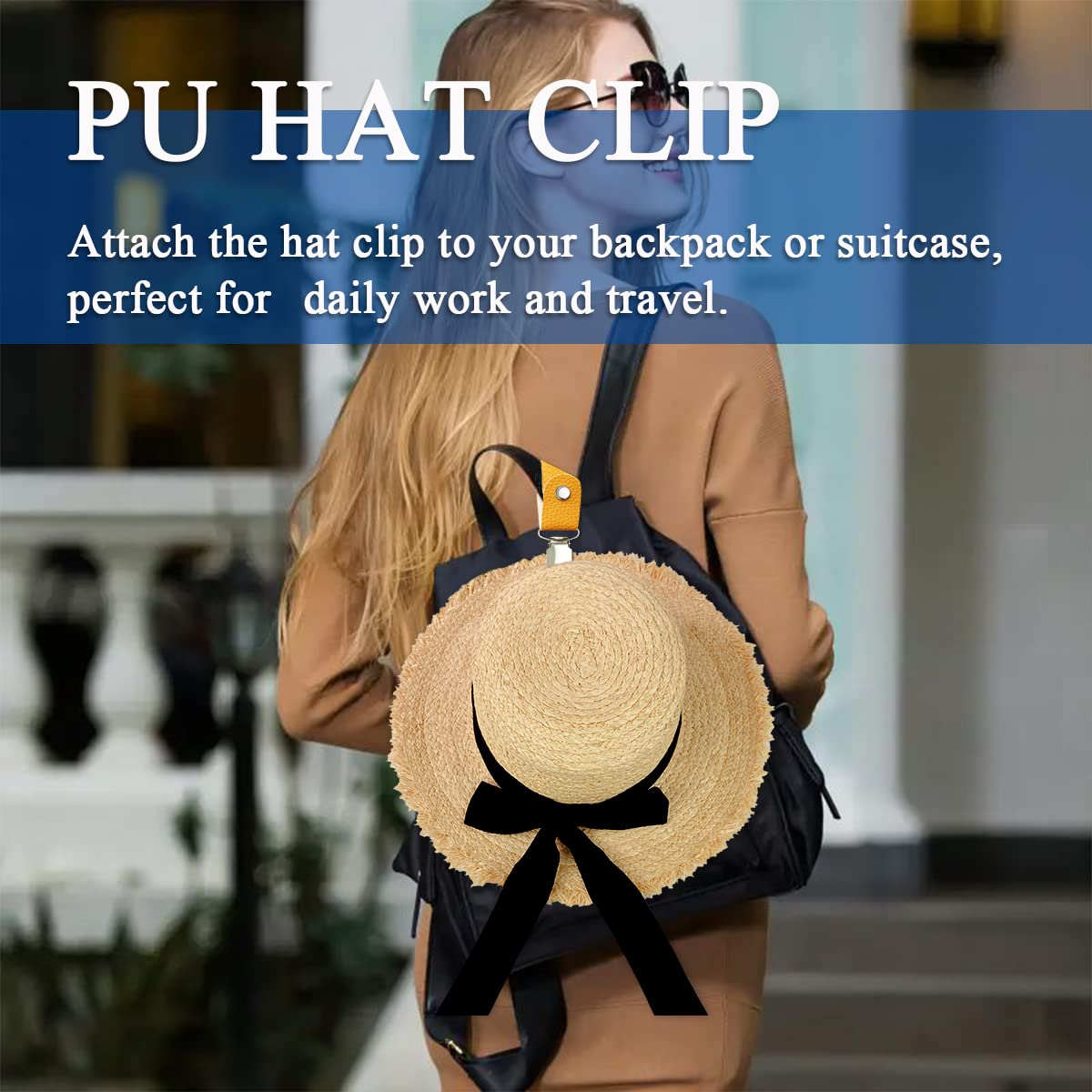 PU Leather Hat Clip for Travel - Men Accessories For Beach recension och pris